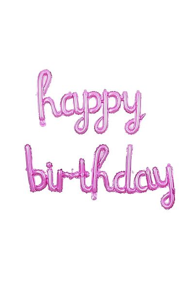 ATAKENT PARTİ Happy Birthday Handwritten Balloon Set