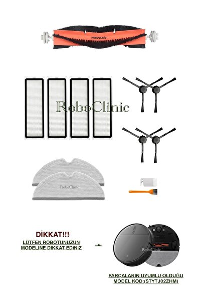 Roboclinic Perie compatibilă cu aspiratorul robot Xiaomi Mi Vacuum Mop 2 Pro Plus, filtru hepa, set de mop-13 piese