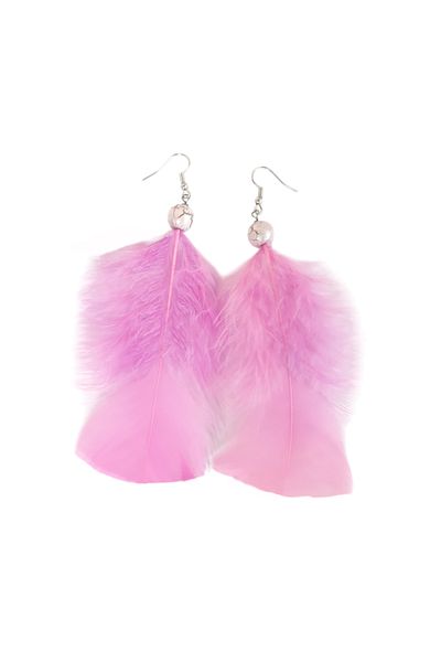 Boho Cercei boho unicat cu pene colorate