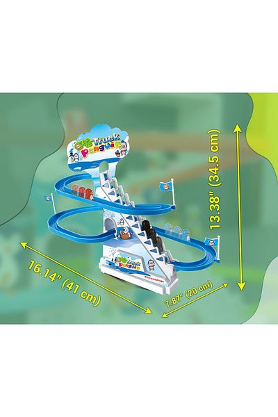 Boley Race Game Toy Playful Musical Roller Coaster Track Playset with Music & LED Flashing Lights for Kids
