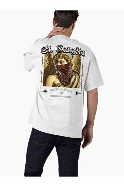 COMVİCHO تي شيرت كبير الحجم مطبوع بتصميم streetwear76 للجنسين