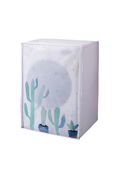 BOEM Washing machine cover, PEVA, water resistant, 60x56x83cm, cactus pattern, green/white