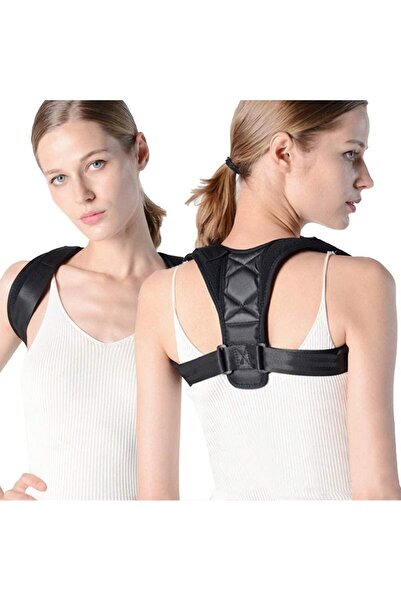 BOEM Διορθωτής στάσης σώματος για άνδρες και γυναίκες, δέρμα/βαμβάκι, ρυθμιζό...