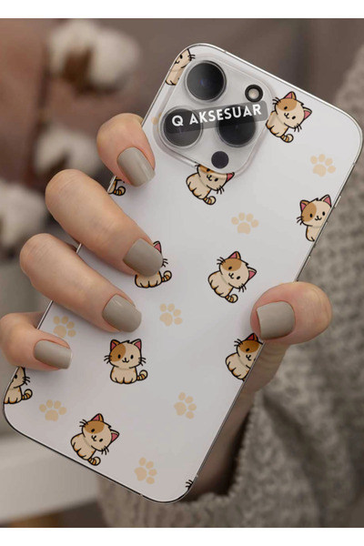 Q Aksesuar Samsung Galaxy Note 10 Lite Uyumlu Sevimli Kedi Tasarımlı Şeffaf T...