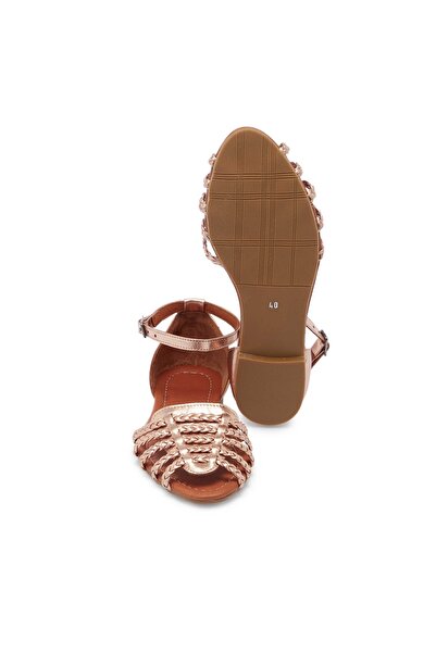 CUCA Genuine Leather Hair Braid Daily Women's Sandals