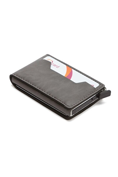 Newish Polo Mechanised Rfid Enabled Stand up Wallet Credit Card Holder - Synthetic Leather