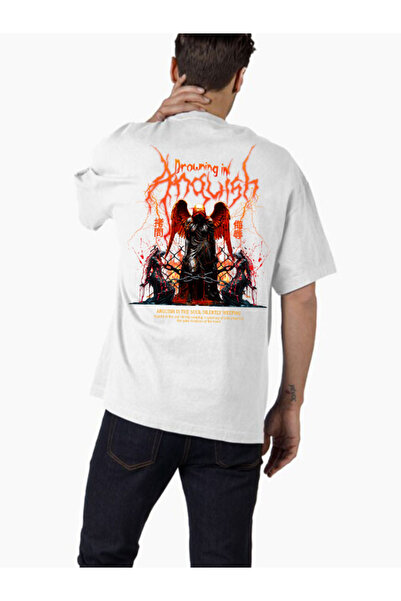 COMVİCHO تي شيرت كبير الحجم مطبوع بتصميم streetwear24 للجنسين