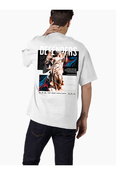 COMVİCHO تي شيرت كبير الحجم مطبوع بتصميم streetwear27 للجنسين