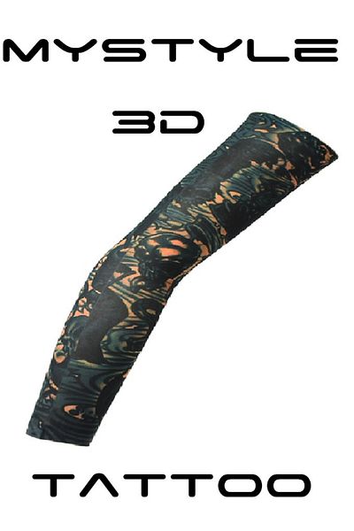 BOEM SET de două mâneci pentru tatuaje MyStyle Imprimare 3D - Imită un tatuaj 100% real - Manșon pentru tatuaj Body Art V2