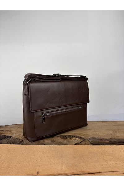 özdemirler deri Genuine Leather Covered Briefcase, Leather Casual Tablet Carrying Case, Organizer Leather Bag, Notebook