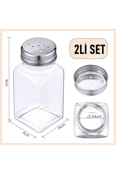 Transformacion Glass Salt Shaker Pepper Shaker Black Pepper Shaker Set of 2 721768