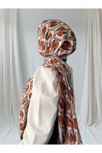 ESSLERA Geometric Patterned Yavruağızı Four Seasons Soft Shawl - Light and Comfortable Fabric