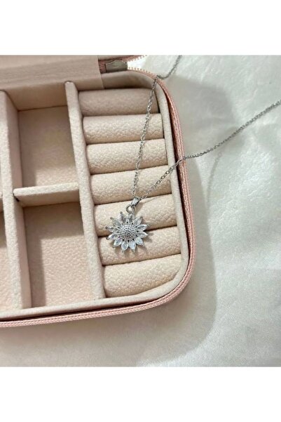 Herşey Nota قلادة نسائية على شكل زهرة الأقحوان – ستانلس ستيل، قلادة 55 سم مع ...