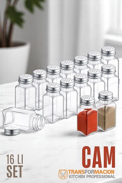 Transformacion Glass Salt Shaker Pepper Shaker Black Pepper Shaker Set of 16 721770