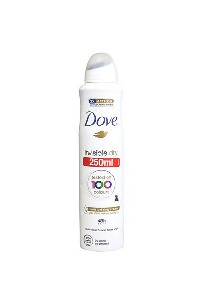 Dove Deo Spray Antiperspirant Invisible 48h protection, 0% alcohol, 250 ml