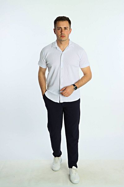 eg38 Syf Short Sleeve Twill Shirt White