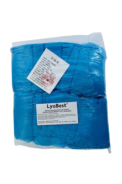 LYOBEST 100 buc Botosi de unica folosinta, acoperitori pantofi din polietilena, cipici chirurgicali