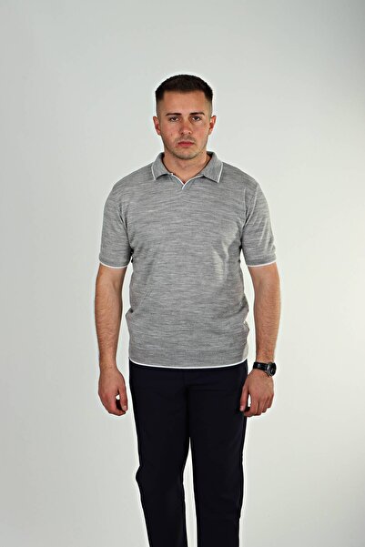 eg38 Syf Nurse Collar Knitwear T-Shirt Gray