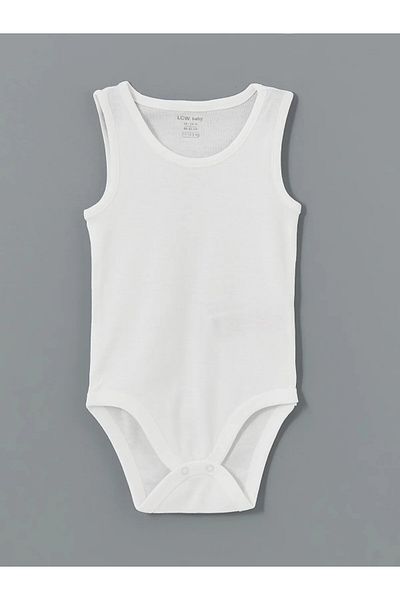 LC Waikiki Organic Fabric Baby Girl Bodysuit with Snap Fasteners, Pack of 2