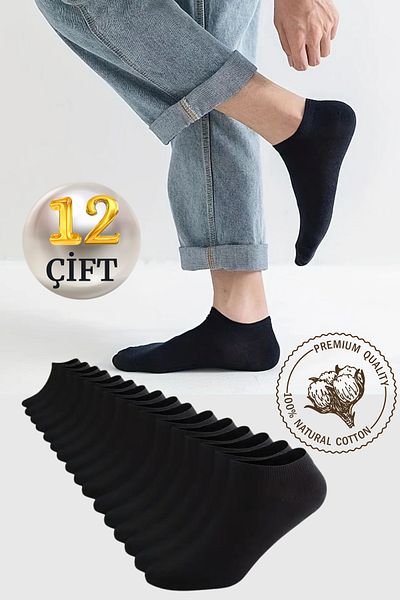 Limon Socks Women - Men (12 Pairs) Invisible Economic Ankle Booties Socks