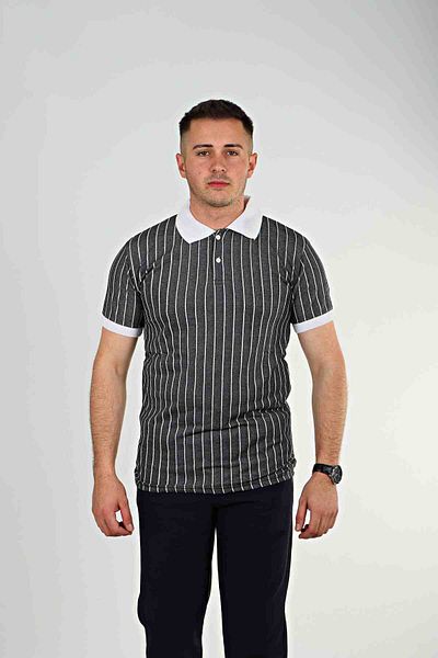 eg38 Tmb Ριγέ γιακά Polo Smoked