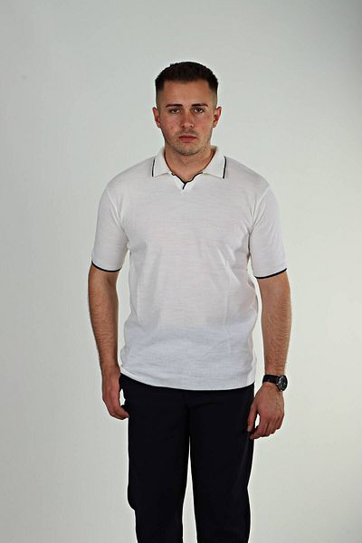 eg38 Μπλουζάκι Syf Nurse Collar Knitwear Λευκό