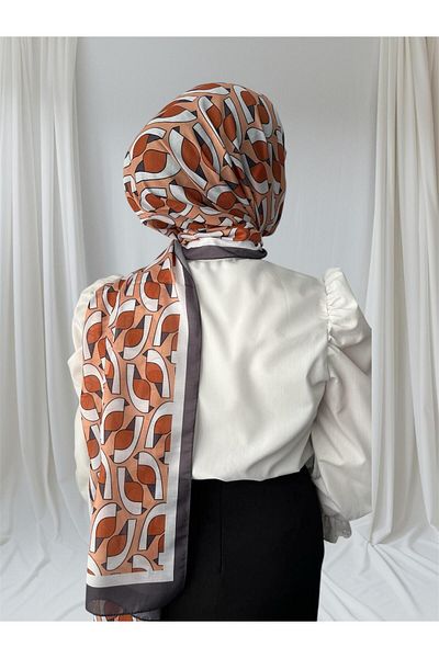 ESSLERA Geometric Patterned Yavruağızı Four Seasons Soft Shawl - Light and Comfortable Fabric
