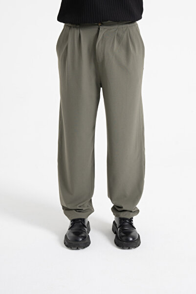 ATE WEAR Baggy Fit Pileli Kumaş Pantolon
