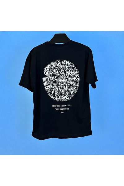 eg38 Tmb Maze Oversize T-Shirt Μαύρο