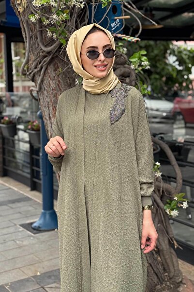 Nurcan Çetin Pantolonlu Takım 25602 Haki