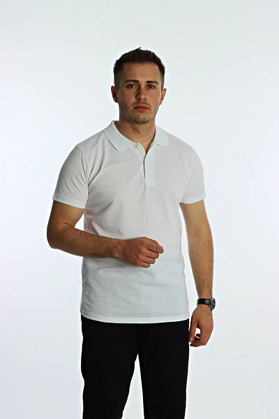 eg38 Betep Polo Neck T-Shirt White