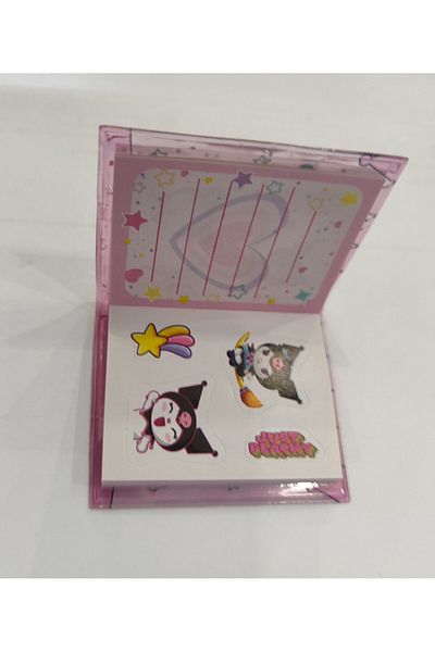 ada çanta kırtasiye Kuromi Figured Mini Notepad with Water Cover Sticker Set of 2 (5Cm*4Cm)