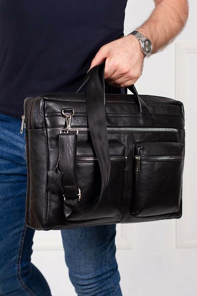 Newish Polo Genuine Leather Briefcase Notebook (Laptop) Bag