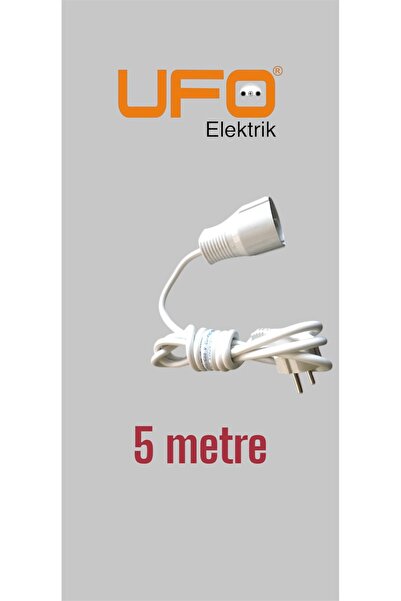 UFO Tekli grup priz (((beyaz renk))) 5.0 mt kablolu (1.sınıf kaliteli) seyyar...