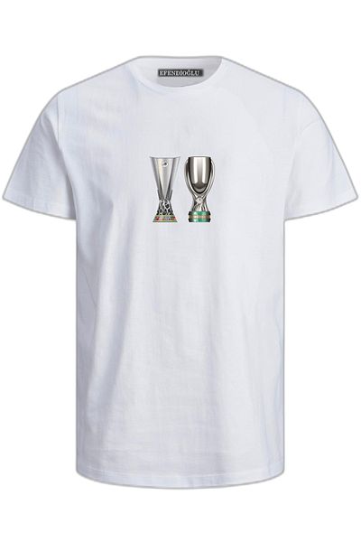Efendioğlu Design Uefa and Super Cup Printed Cotton Men's Regular Tshirt