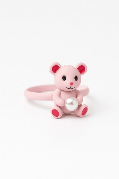 MakeWell High Quality Adjustable Kids Ring with Adjustable Rabbit Bird Design