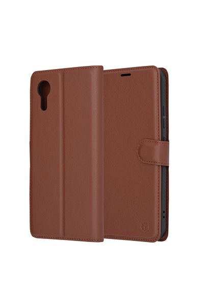 Techsuit Case for Samsung Galaxy Xcover7 - Techsuit Leather Folio - Brown