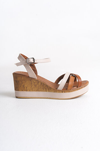 Shoesers Women's Special Design Asymmetrical Strap Casual Wedge Heeled Shoes, Elegant Sandals