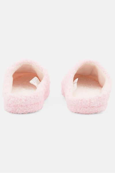 Handcraft Kids Girl Embroidered Smiley Slip On Slippers, Pink