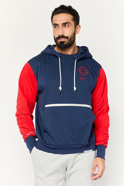Nike Nike x Paris Saint-Germain Men Loose Fit Long Sleeves Outdoor Hoodie, Navy