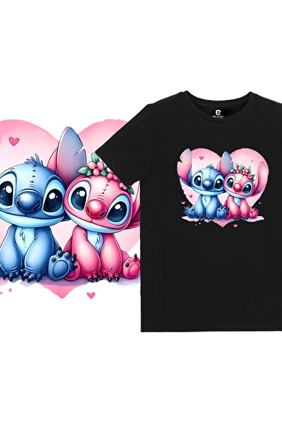 EZ Design تي شيرت مطبوع بتصميم شخصية ستيتش للأطفال