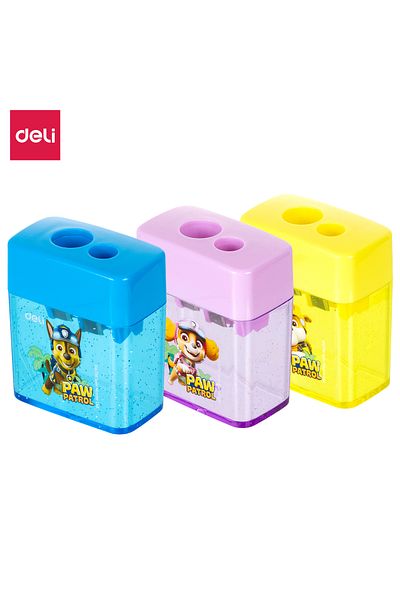 Deli Deli EH551 Dual-hole Pencil Sharpener – Cute Paw Patrol edition, ideal for school use