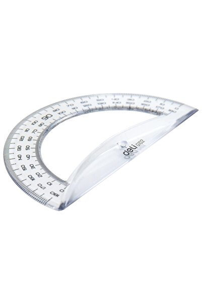 Deli EG10212 Protractor 180° (φ12 cm) – ideal for geometry measurements & angle drawing