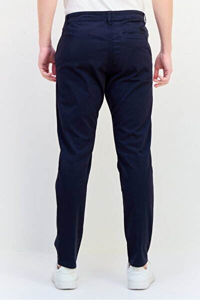 883 Police Men Slim Fit Solid Chino Pant, Navy