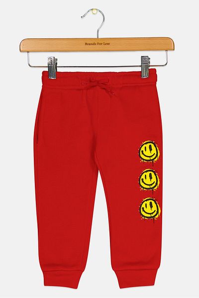 Brooklyn Toddler Boys Regular Fit Graphic print Jogger Pants, Red