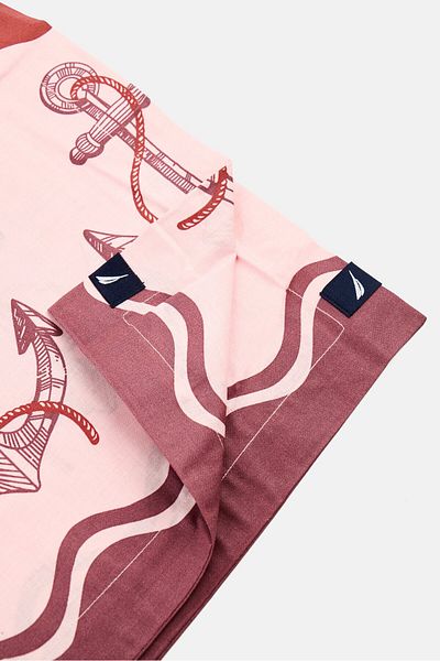 Nautica 3 Pieces Fair Water Allover Print Double Bedsheet With Pillow Case Set, Multicolour