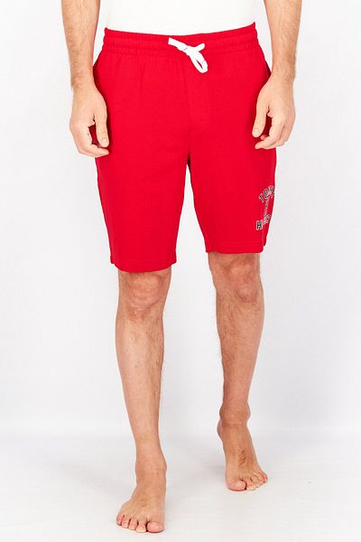 Tommy Hilfiger Men Graphic Drawstring Sleepwear Short, Mahogany