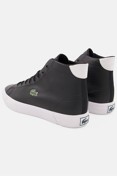 Lacoste Men Gripshot Mid High Cut Lace Up Shoes , Black/White