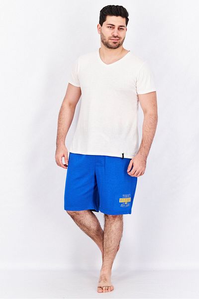 Tommy Hilfiger Men Drawstring Graphic Print Sleepwear Shorts, China Blue