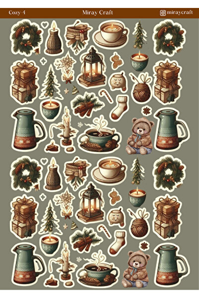 MirayDesign 1 autocolant tematic cu momente calde și paceful (12x17 cm) pentr...